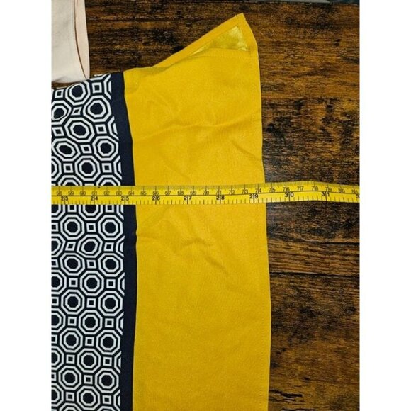 NWT Tory Burch Tunic Aston Silk Geometric Pink Mustard Medium - Picture 8 of 8